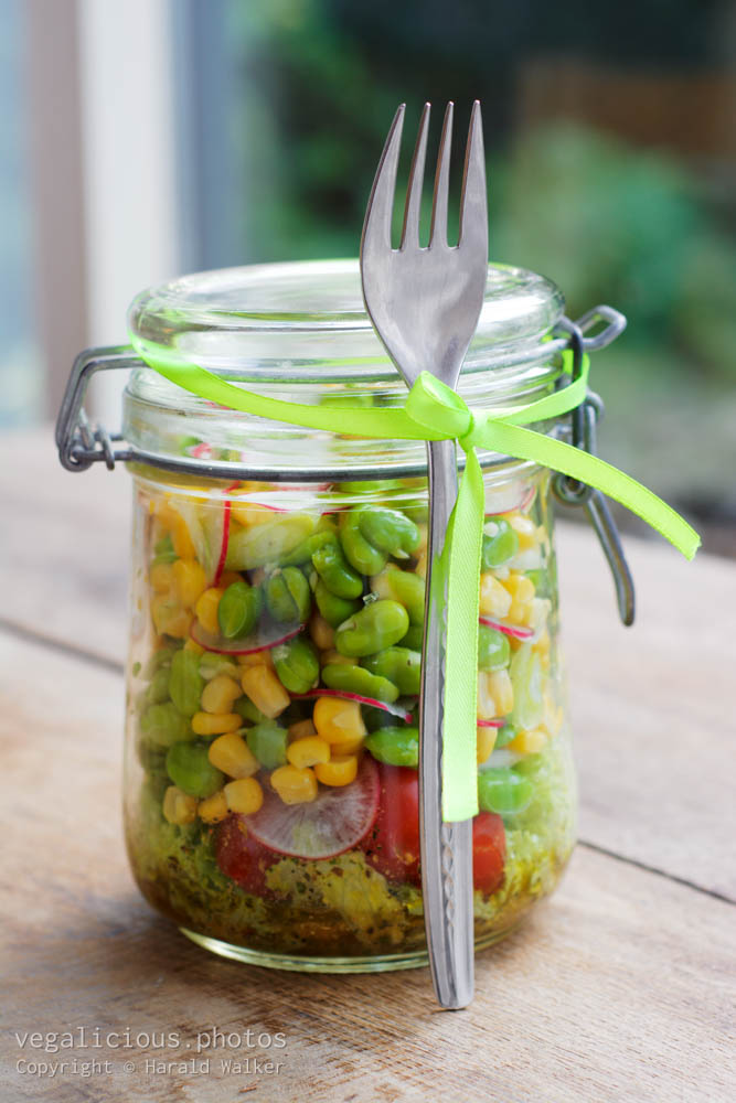 Stock photo of Salad in a jar