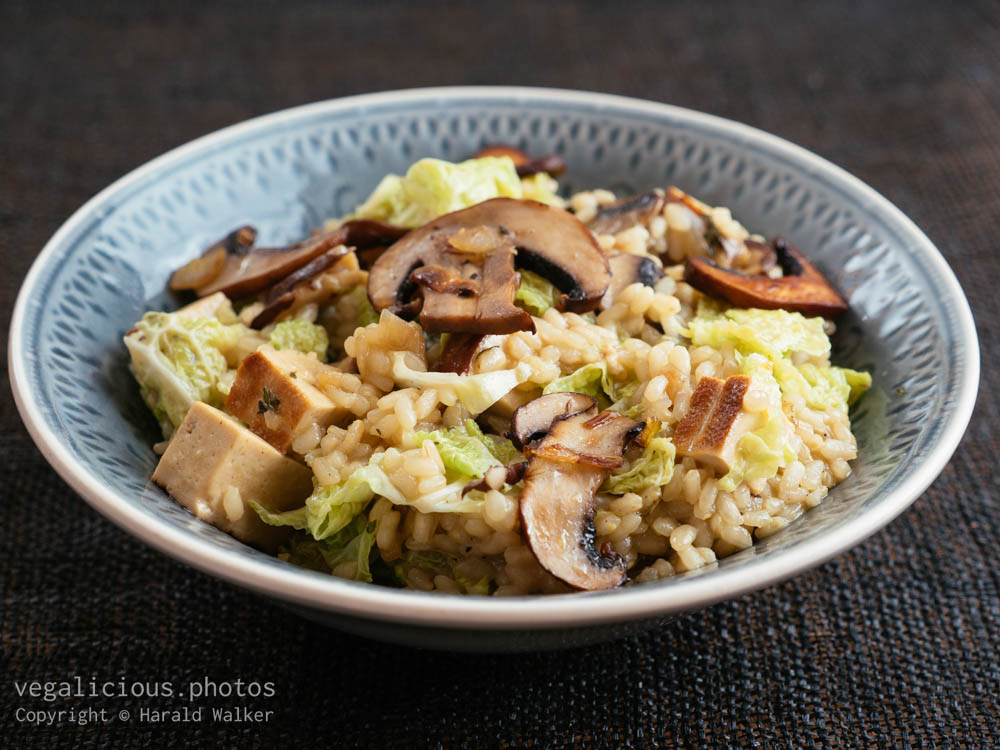 Stock photo of Mushroom Savoy Cabbage Risotto