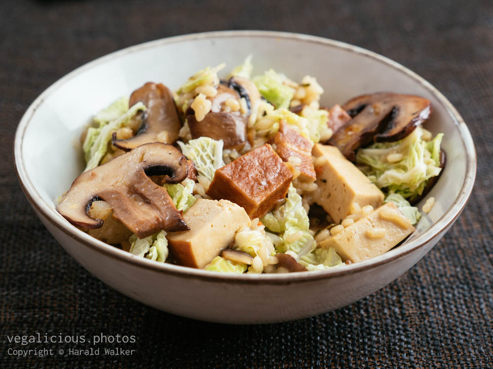 Stock photo of Mushroom Savoy Cabbage Risotto